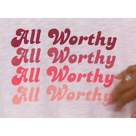 All Worthy Hunter McGrady women'sSlub Knit all worthy Graphic Tshirt - Picture 2 of 3